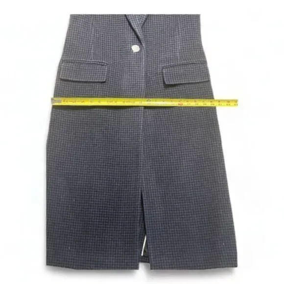Club Monaco Slim Tailored Coat Houndstooth Navy Black Size‎ Small - Picture 6 of 11